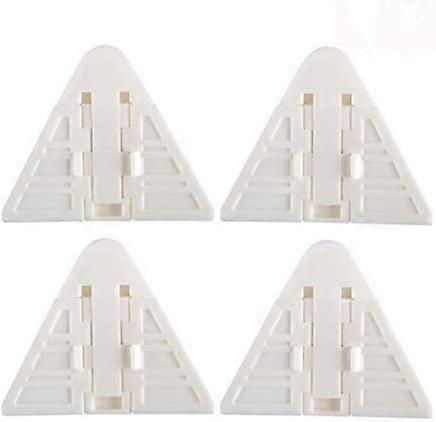 Locking Device Safety Protection White, without Drilling (Latch for Sliding Door, 4Pcs)