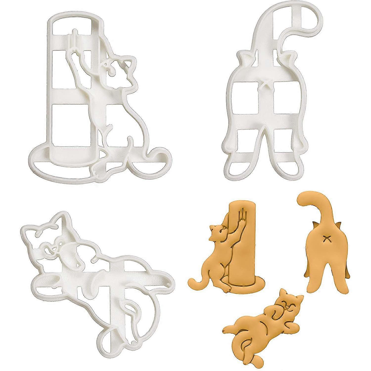 3 delar katt rumpa kakform