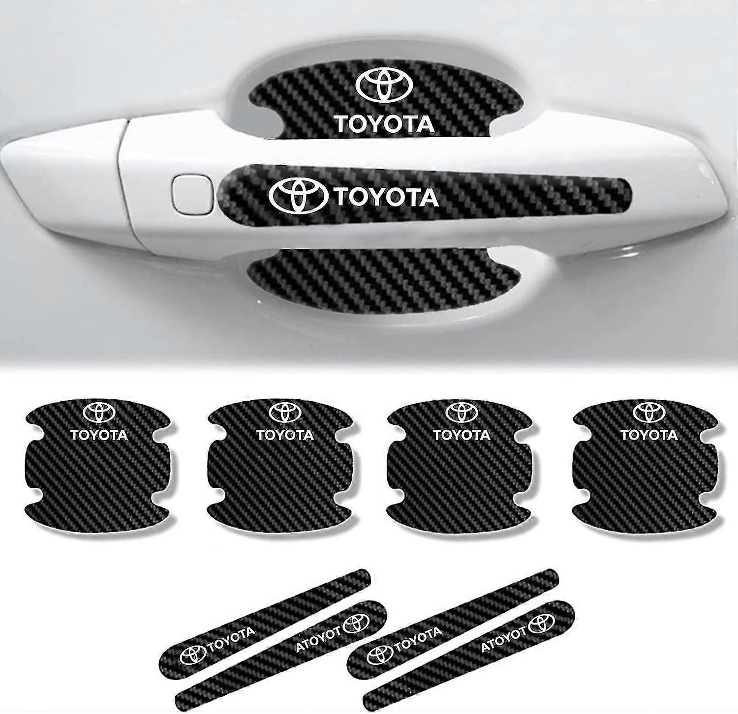8pcs Car Door Handle Sticker Carbon Fiber Anti-scratches Protective Handle Cup Protector Films