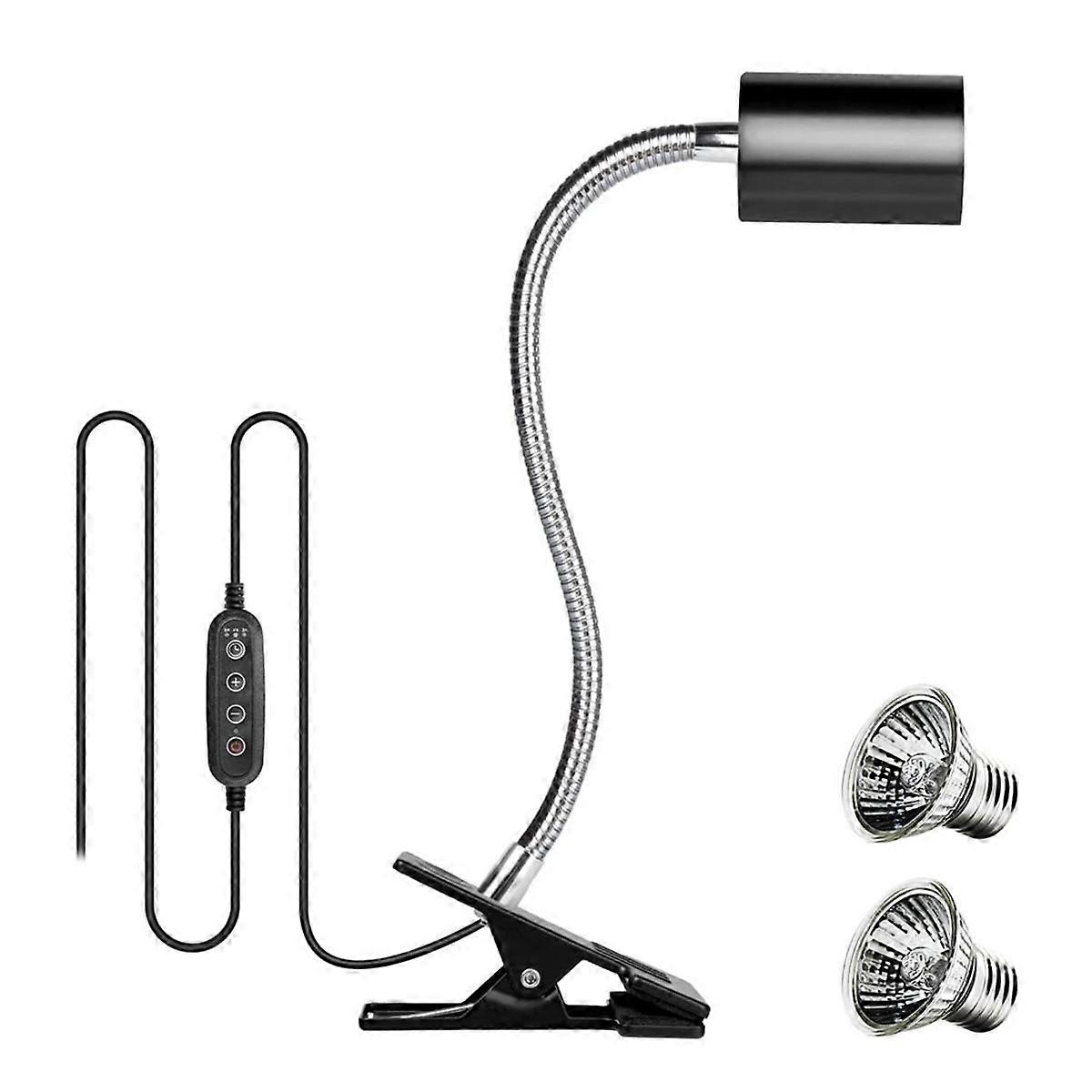 EU PLUG,50W Halogen Bulb Included Reptile Heat Lamp Aquarium Tank Heating Lamps for Tortoise Lizard