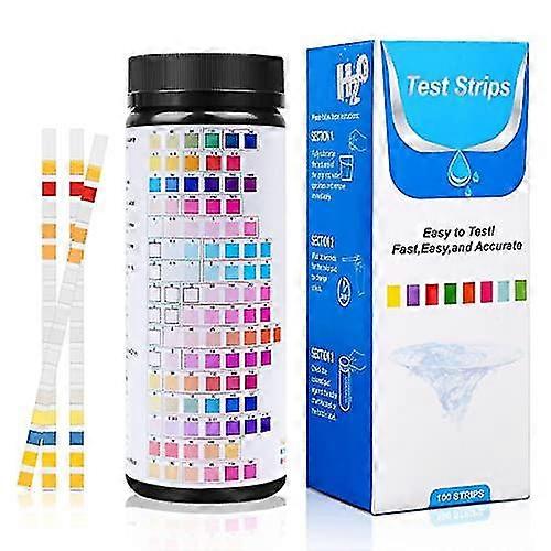 16 In 1 Pool Test Strips 100pcs Hot Tub Ph Test Strips Water Quality Testing Strips For Swimming Pool & Spa Test Quick Detect For Ph Total Chlorin