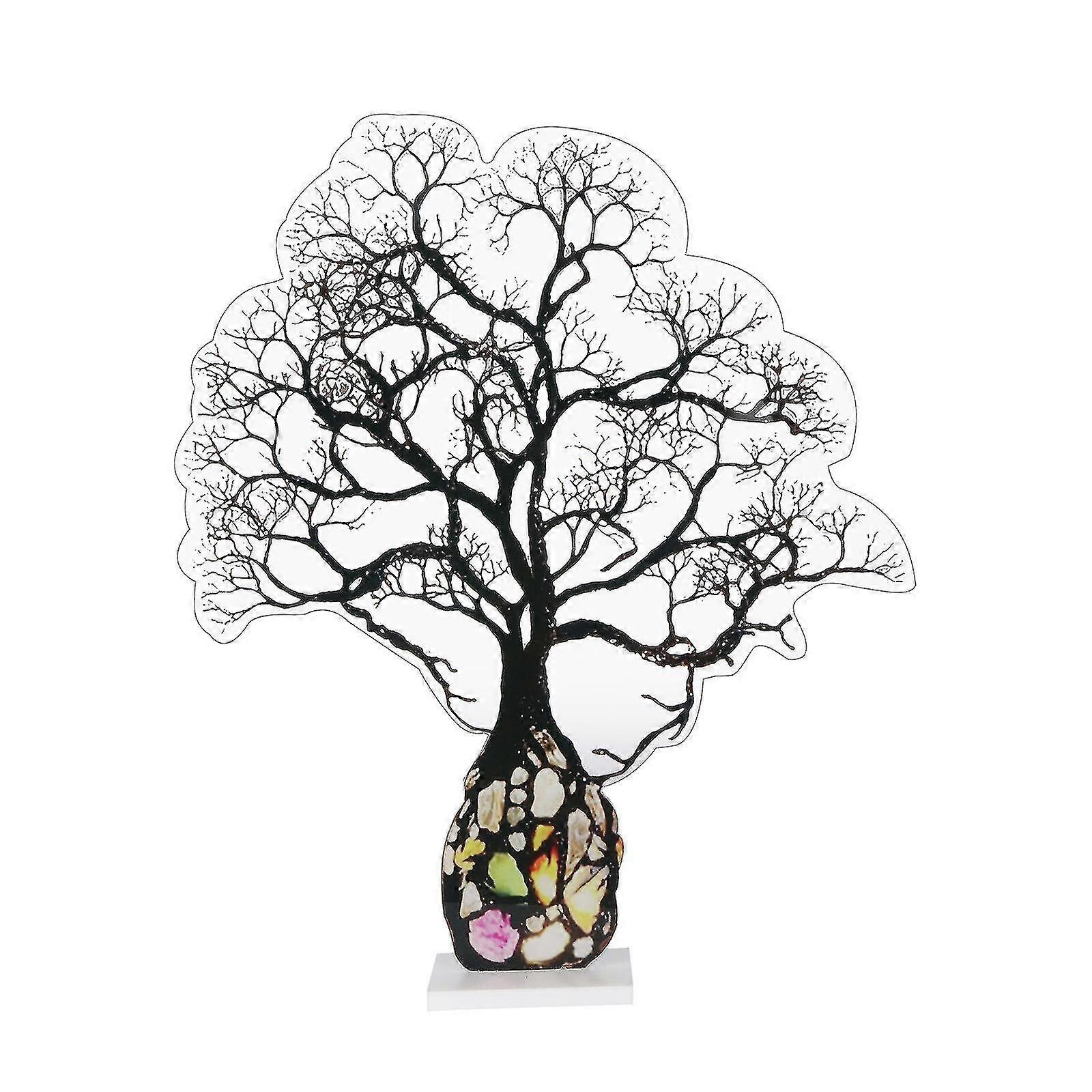 Ancient Tree Sculpture Gemstone Ancient Tree Acrylic Plane Color Creative Decoration Gift Tree Crafts