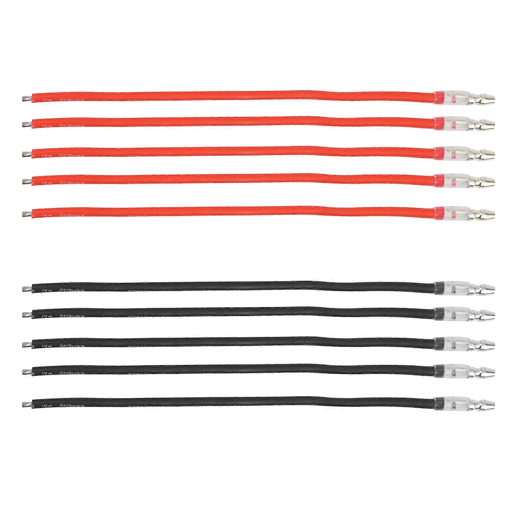 10Pcs 16AWG Silicone Wire with 4.0Mm Male Plug Length 10Cm for 380 390 540 550 775 795 Brushed Moto