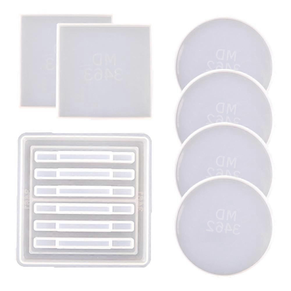 Resin Coaster Mold with Holder - High-Quality Casting Mold for Coasters