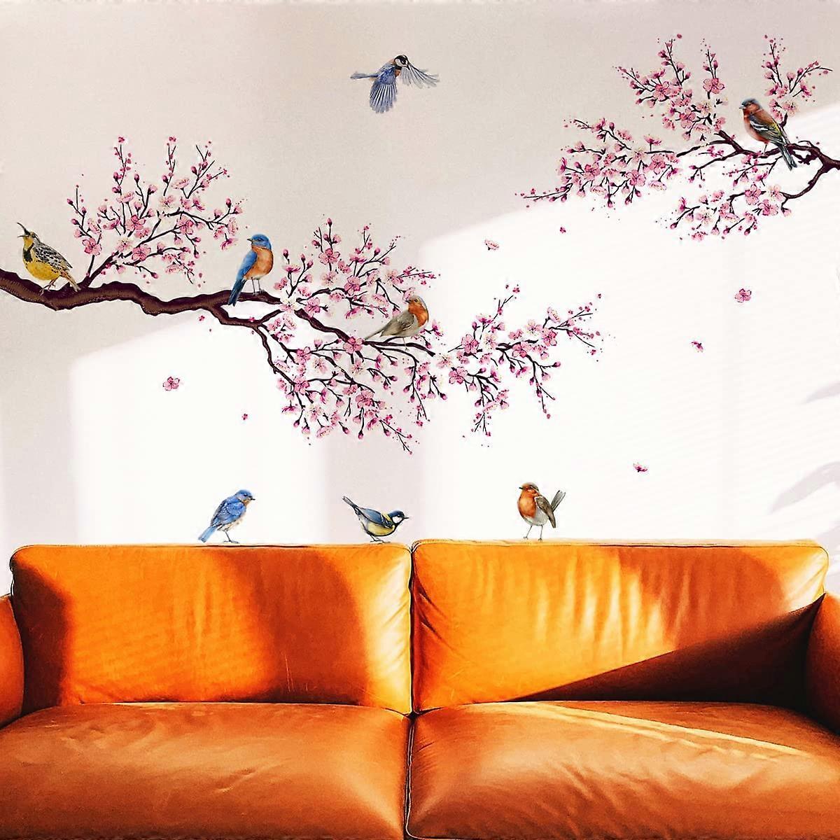 Wandtattoo Kirschblüte Rosa - Selbstklebend 150x116 Cm Für Wohnzimmer