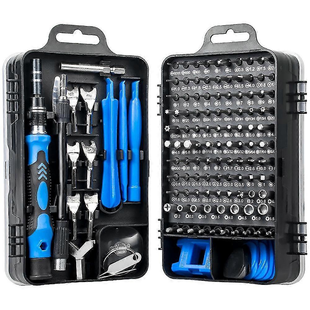 135 in 1 Precision Engineering Screwdriver Tool Set and Opening Tool Black Blue