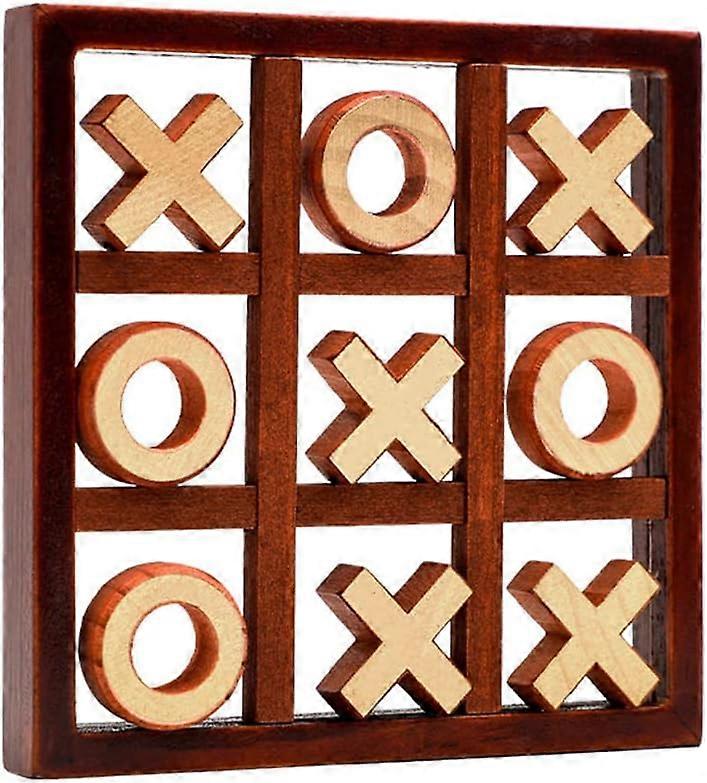 Wooden Tic Tac Toe Game Travel Game Tic Bug Toe Board Game Educational Toy for Children of All Ages X and O Travel Game