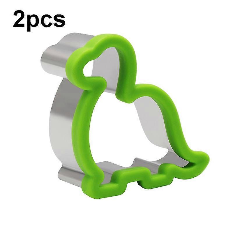2pcs Stainless Steel Bread Cutting Model, Size: Large Dinosaur