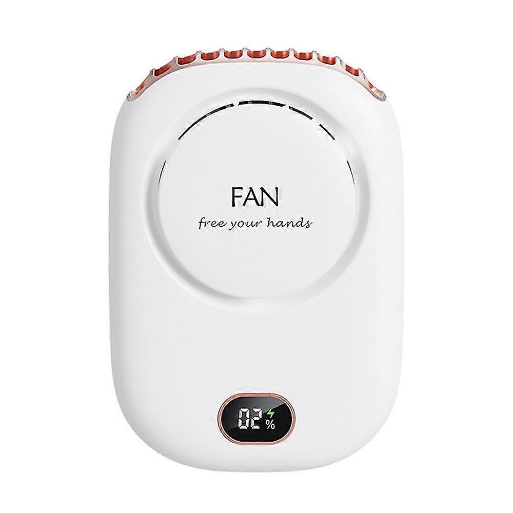 Mini ventilador de cuello USB colgante, cordón ajustable, recargable