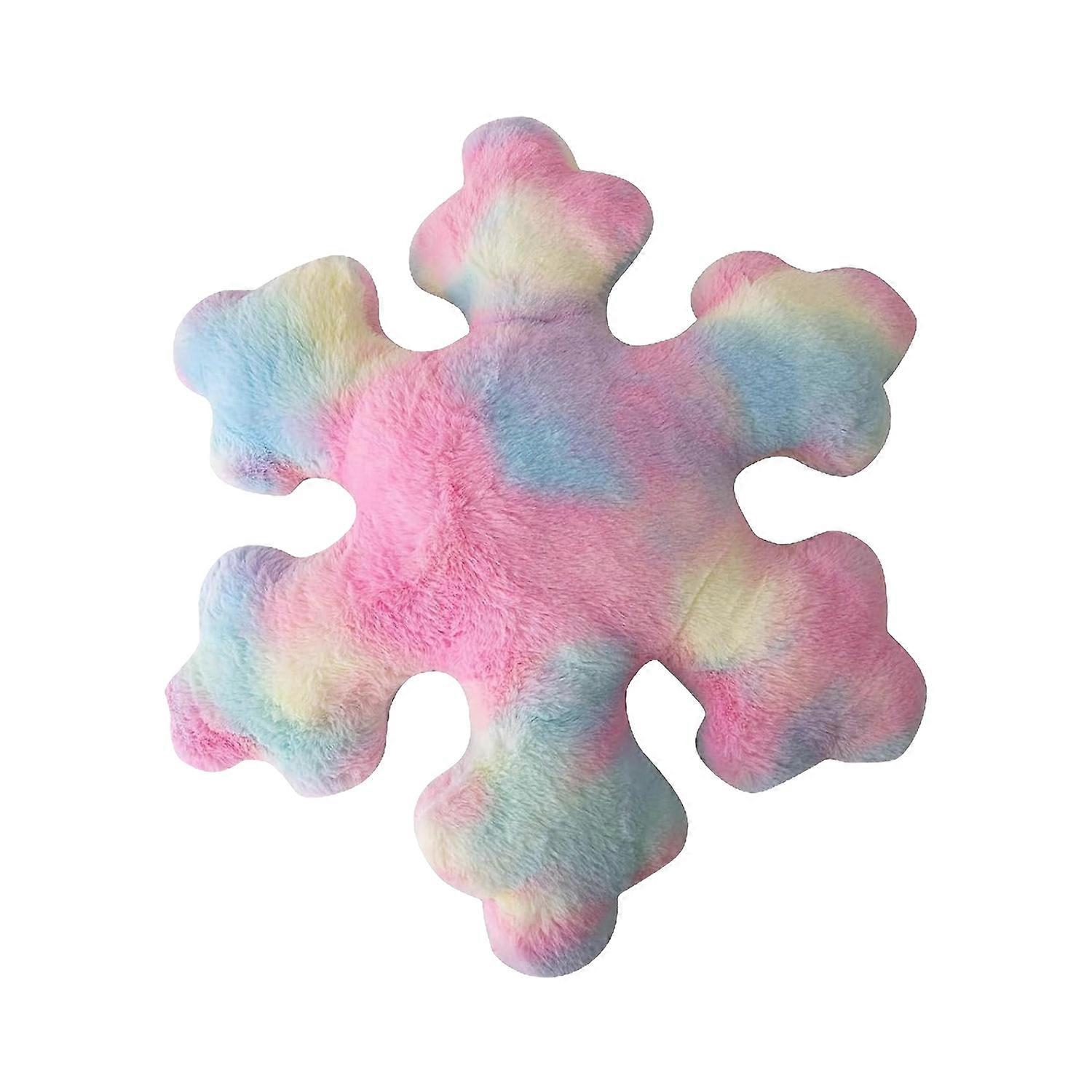 Snowflake Pillow Christmas Decorative Plush Throw Pillows Winter Snowflake Shaped Couch Sofa Bed