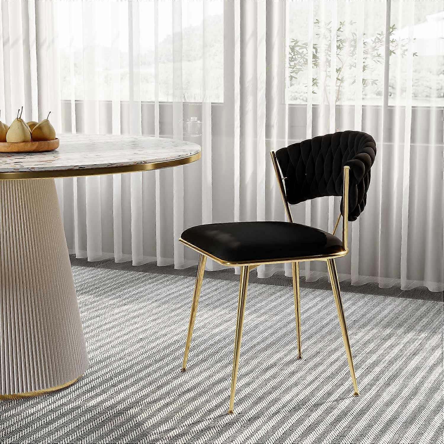 Velvet Bar Stools,Gold Leg Bar Stools Set of 2, Counter Height Stools for Kitchen Office