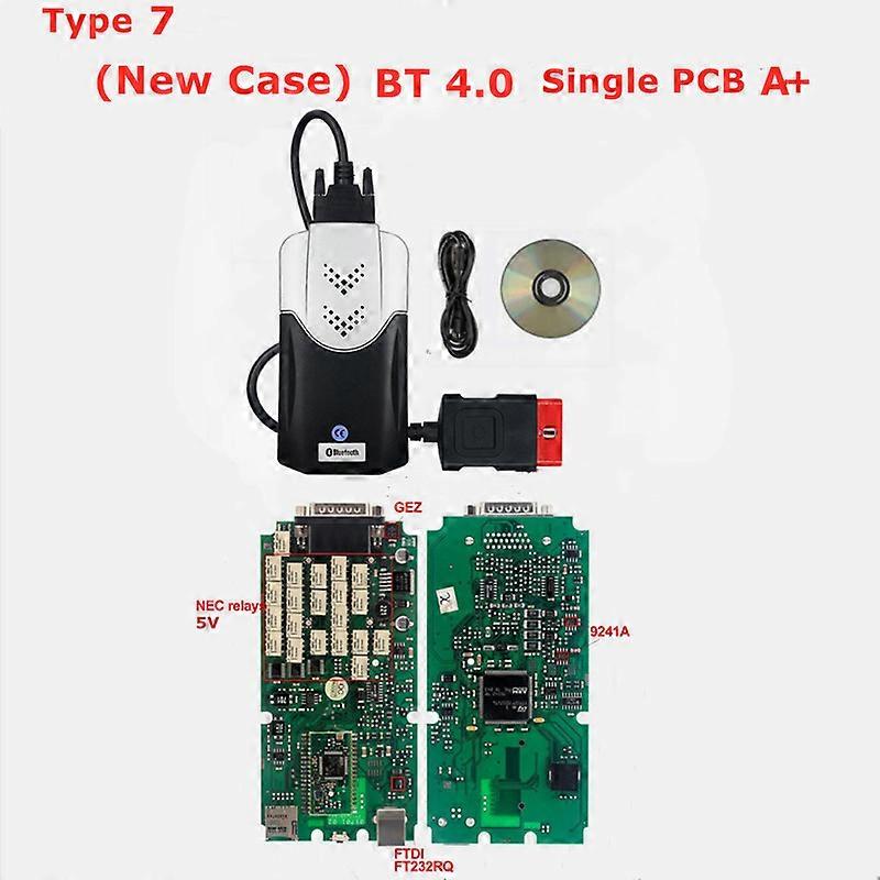 Best PCB Single Board TCS Multidiag PRO+ Bluetooth 4.0 FW 3201 NEC Relay OBDII Scanner V2021.11 Car Truck Diagnostic Tool