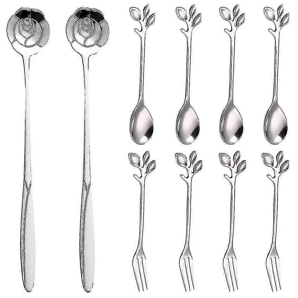 Coffee Spoon Appetizer Fork, Creative Tableware Mixing Spoon PXCL