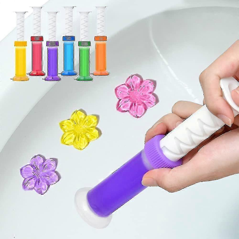 6pcs/66pcs σφραγίδα λουλουδιών σφραγίδα γέλης τουαλέτας μακράς διαρκείας άρωμα αποσμητικό μπάνιου καθαρισμού πήκτωμα τουαλέτας