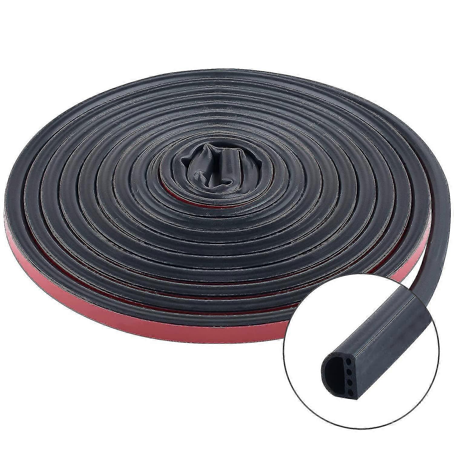 Door Window Draught Excluder Strip Self Adhesive D Type Weather Strip For Door Window Insulation Strip Foam Seal