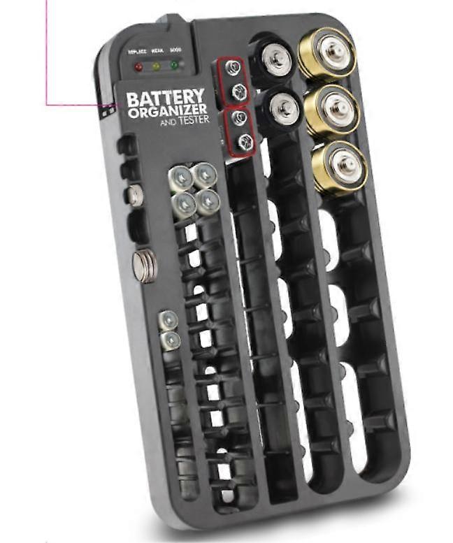 72 Battery storage box box bracket storage box battery capacity tester AA AAA D C