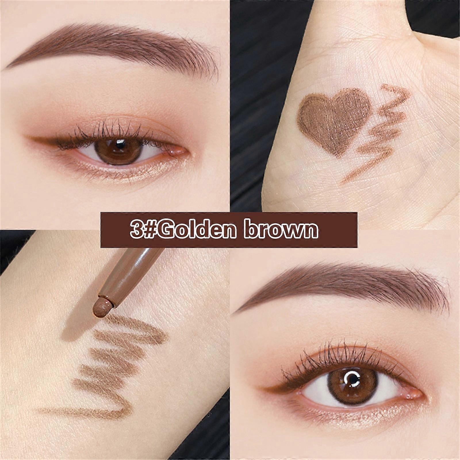Eyeliner Pen Microflash Eyeliner Eye Shadow Metal Lasting Anti-Sweat With Sharpener Student Female Makeup Practice Novice