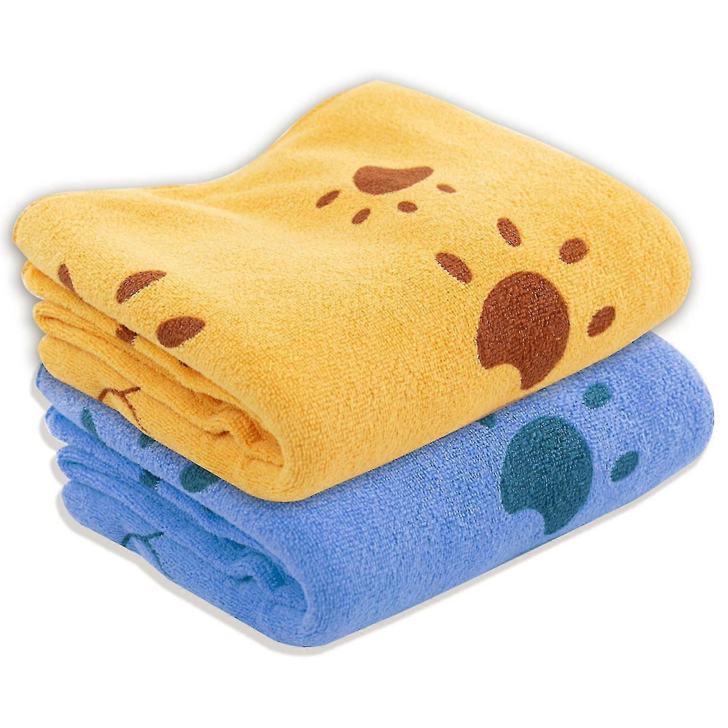 Jinglin Microfibre Pet Drying Towel (2 Pcs, Blue, Yellow)