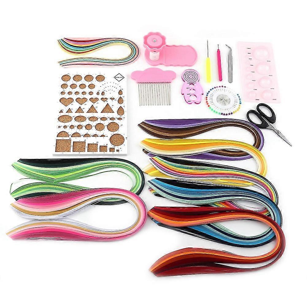 3mm Paper Quilling DIY Craft Kit - 960 Strips with Board, Mould, Crimper, and Comb Tools