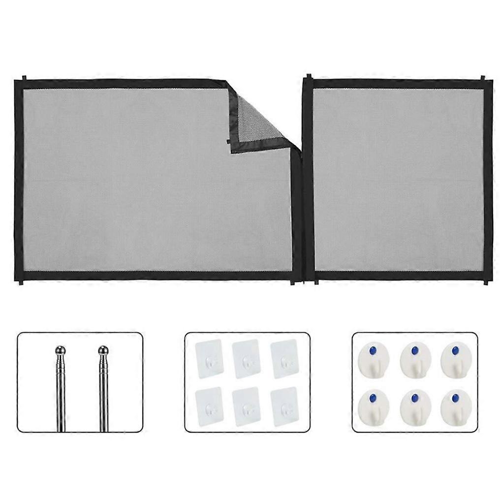 Pet Mesh Gate for Dogs Magic Zipper Fence 3 Sizes in One Easy to Install