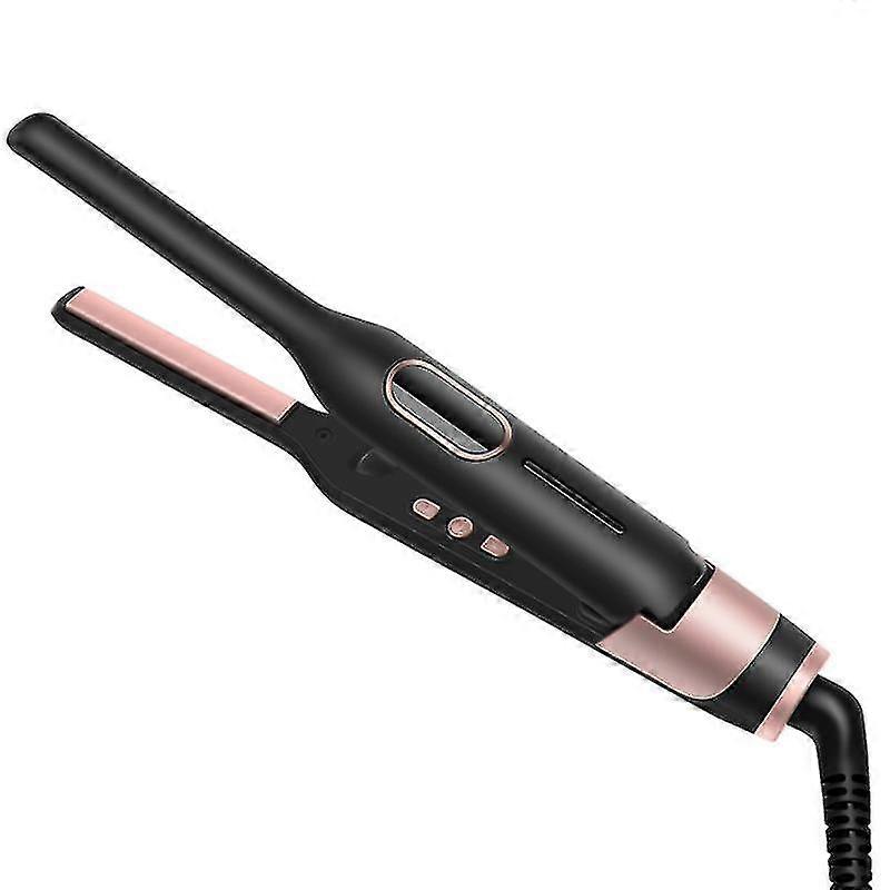 Unisex Hair Straightener Mini Negative Ion Splint Lcd Display Beard Curler