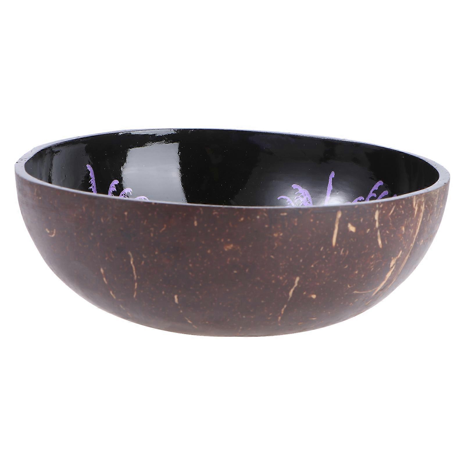 Natural Coconut Shell Bowl Storage Bowl Candy Container Nuts Holder (Pattern 2)
