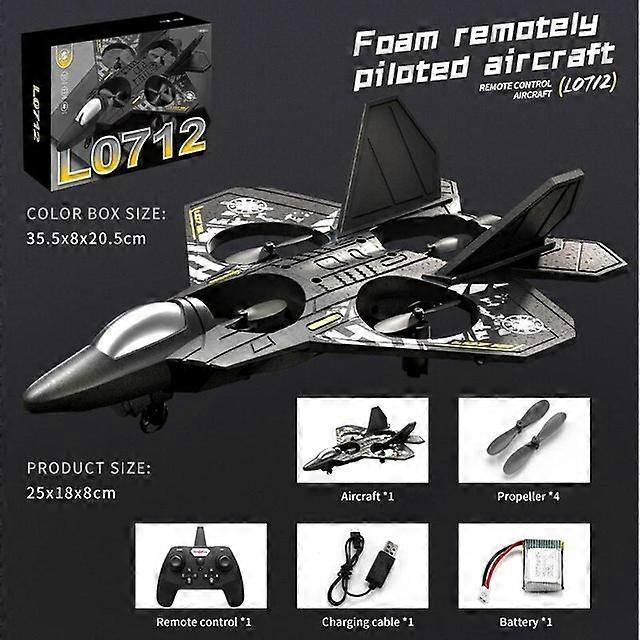 L0712 Remote Control Aircraft2.4G Remote Control Aircraft Gravity Sensing Helicopter Glider with Light EPP Foam Fighters for Boys Children