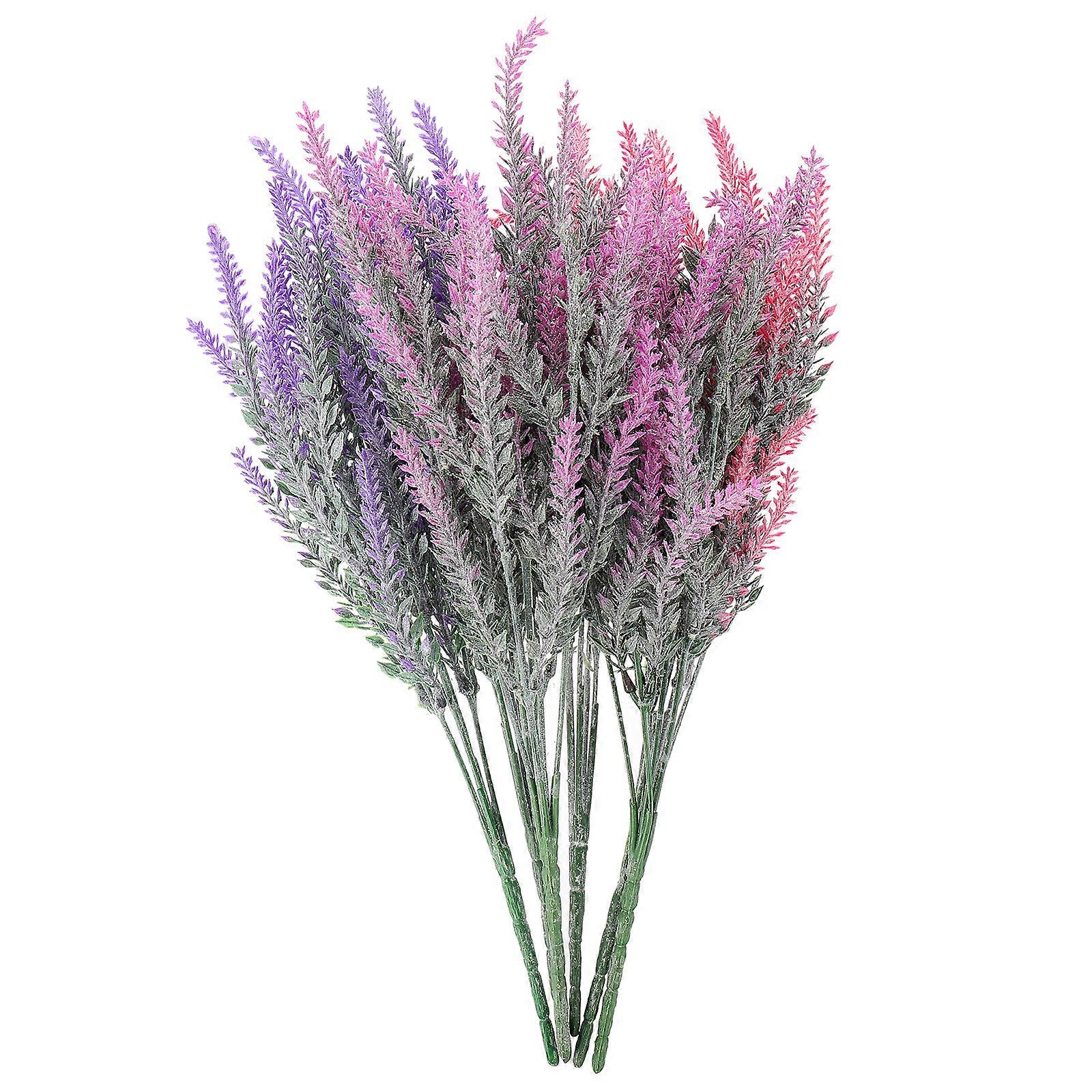 6Pcs Creative Plastic Flower Simulation Lavender Home Evening Party Decor