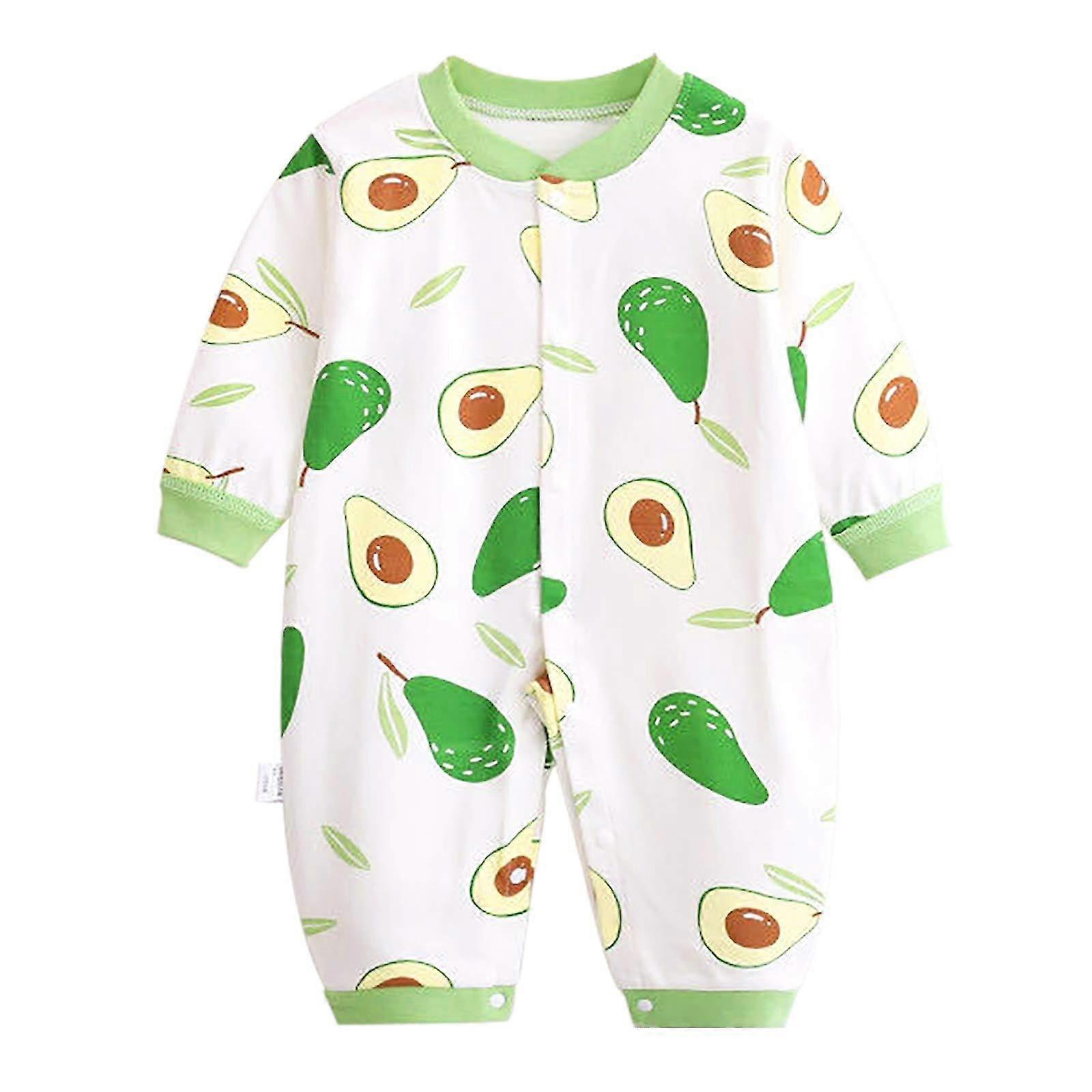 ベビーロンパーズボーイズガールズ新生児パジャマジャンプスーツオネジースリープスーツロングパジャマスリーブ寝間着0-12ヶ月