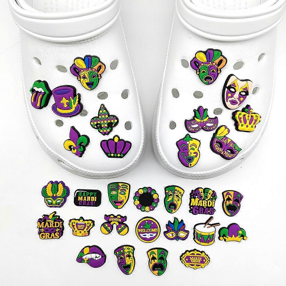 30 Pieces 3D Ornaments Sandals Clogs(Carnival),Shoe Charms,Cute Shoe Ornaments for Clogs Shoes Sandal Bracelet DIY