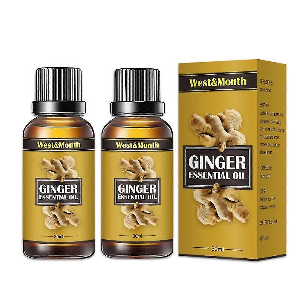 2pcs 30ml Lymph Detoxification Ginger Oil