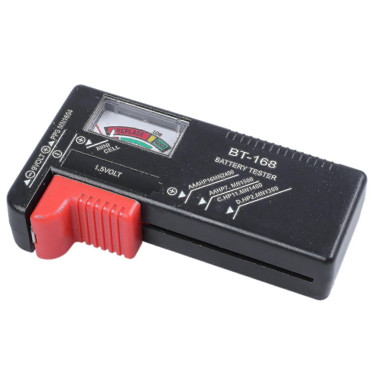 Bt168 Universal Battery Checker Tester Compatible Aa Aaa C D 9v 1.5v Button Cell Batteries