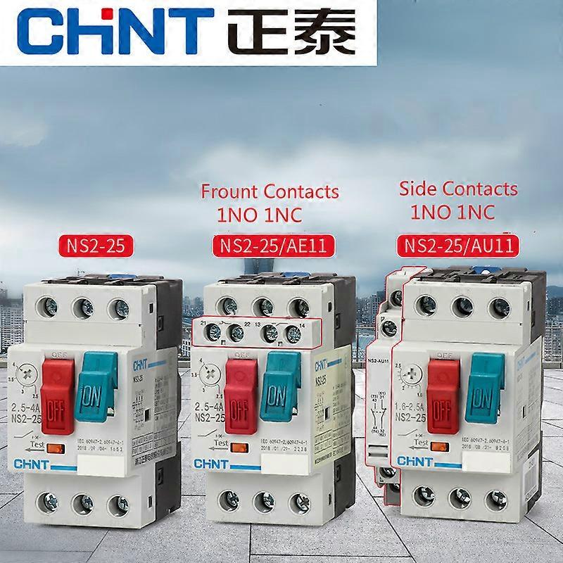 CHINT AC Motor de Partida NS2-25 NS2-25X AE11 AU11 220V-390V Proteção Interruptor Térmico Geral Protetor do Motor Dispositivo Botão Botão