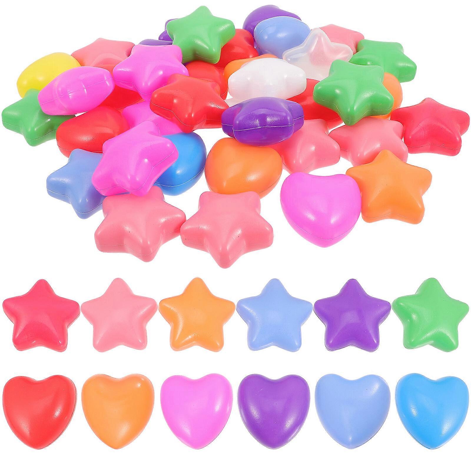 100Pcs δημιουργικές μπάλες του ωκεανού Παιχνίδια κολύμβησης σε σχήμα αστεριού Πολύχρωμες μπάλες πισίνας Αστείες μπάλες παιχνιδιού Μπάλες ωκεανού για παιδιά
