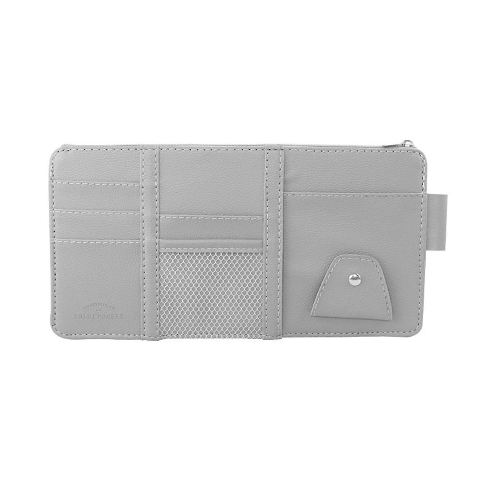 Visor Storage Pouch Multi-purpose Large Capacity Slim Fit Car Document Organizer Storage Pocket Wallet for SUV