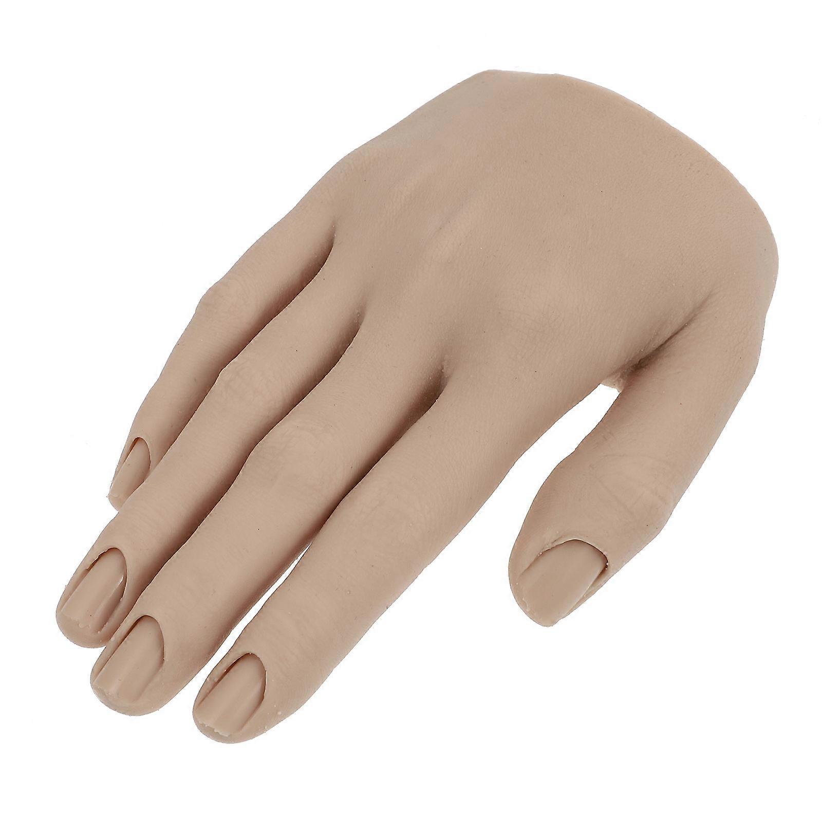 Silicone Nail Training Hand Nail Practice Hand Bendable Practice Hand Mannequin