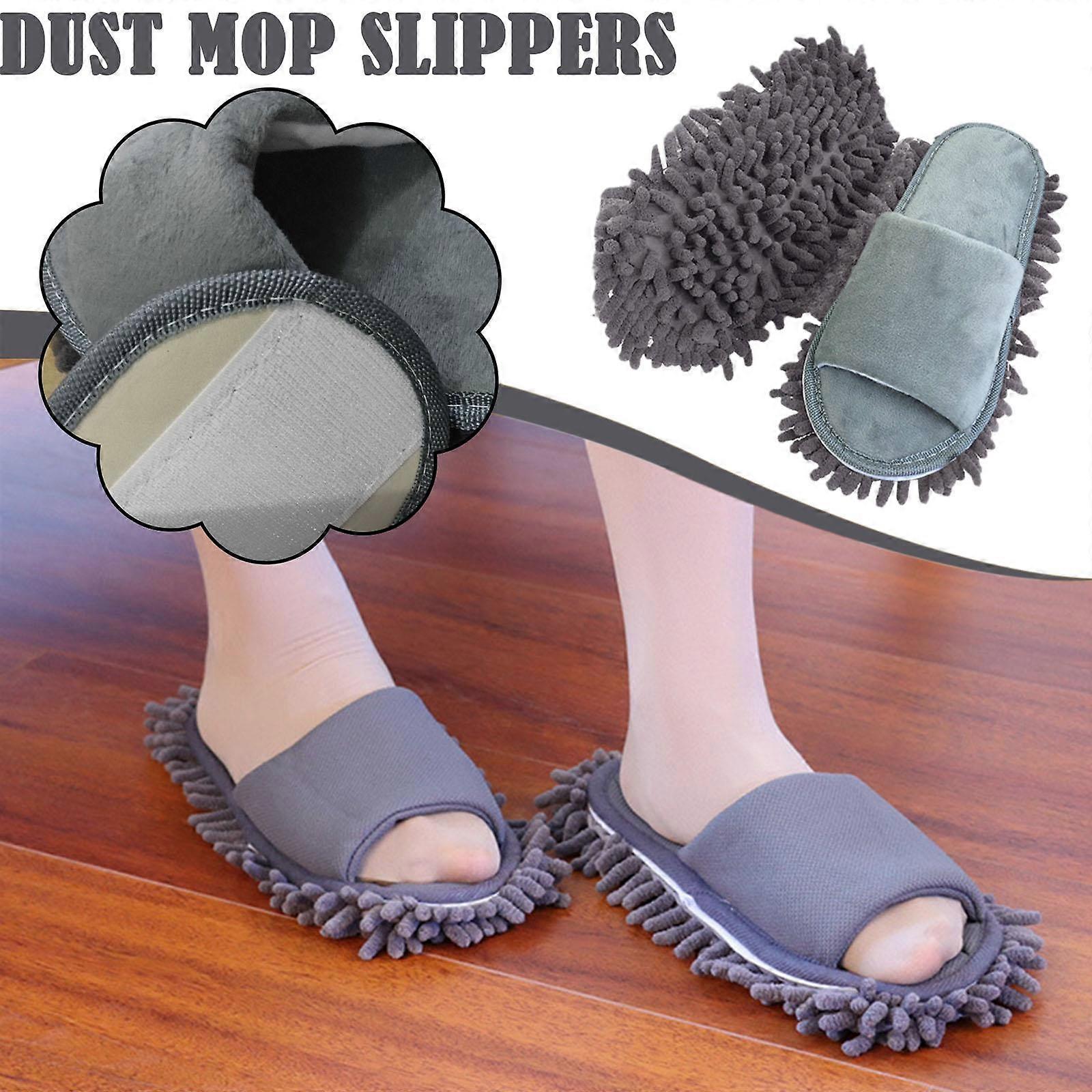 Winter Lazy Mop Slippers Floor Dust Cleaning Slippers Shoes Slippers The Wipe Open-toed Floor Lazy Mopping Shoes Clean Slippers