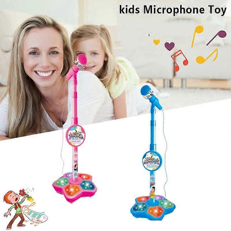 Micrófono De Karaoke Infantil Con Soporte – Altavoz MP3 Ajustable, Juguete Musical Para Fiestas Y Juego De Roles