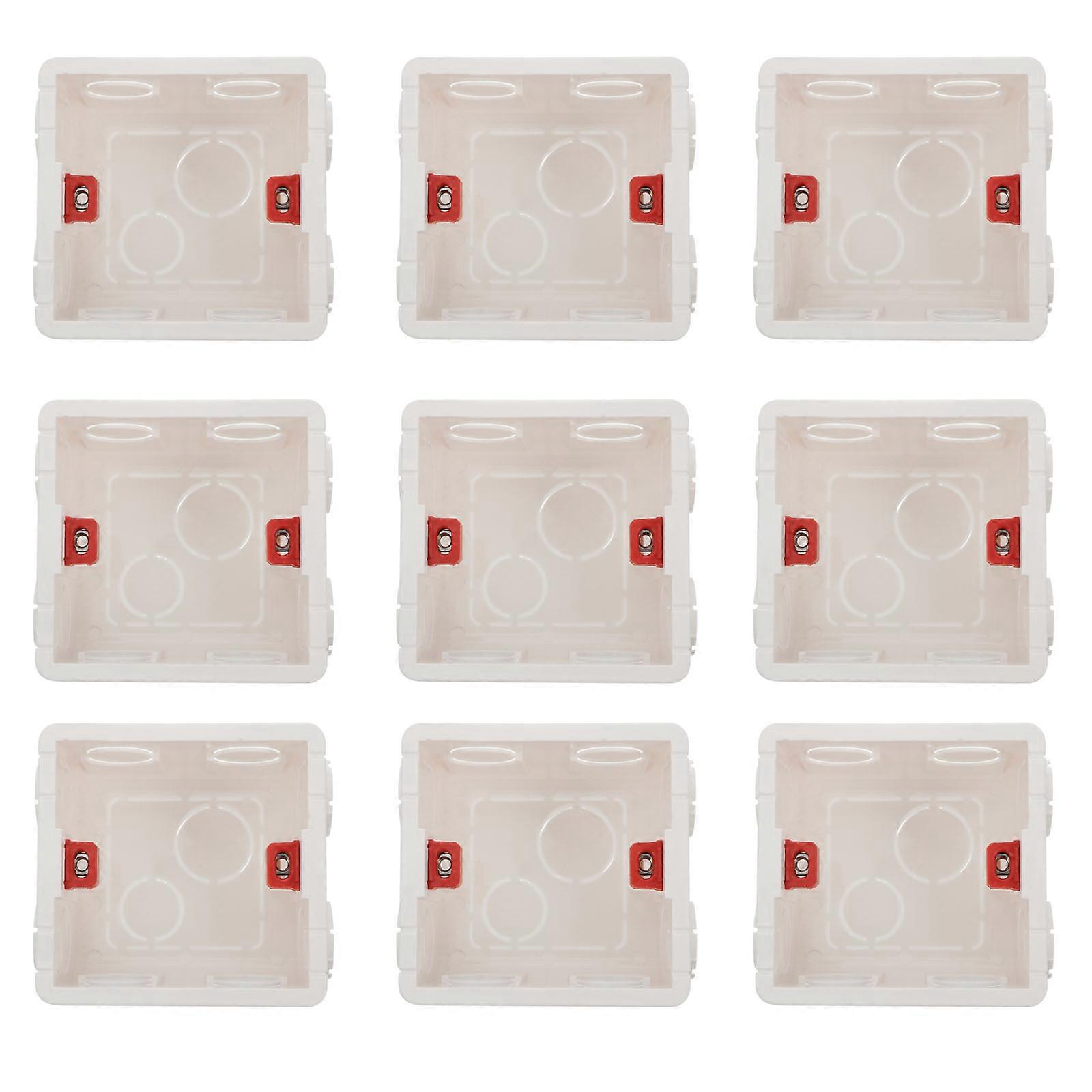10pcs Wall Socket Boxes 86 Type Wall Socket Mounting Box Socket Junction Boxes