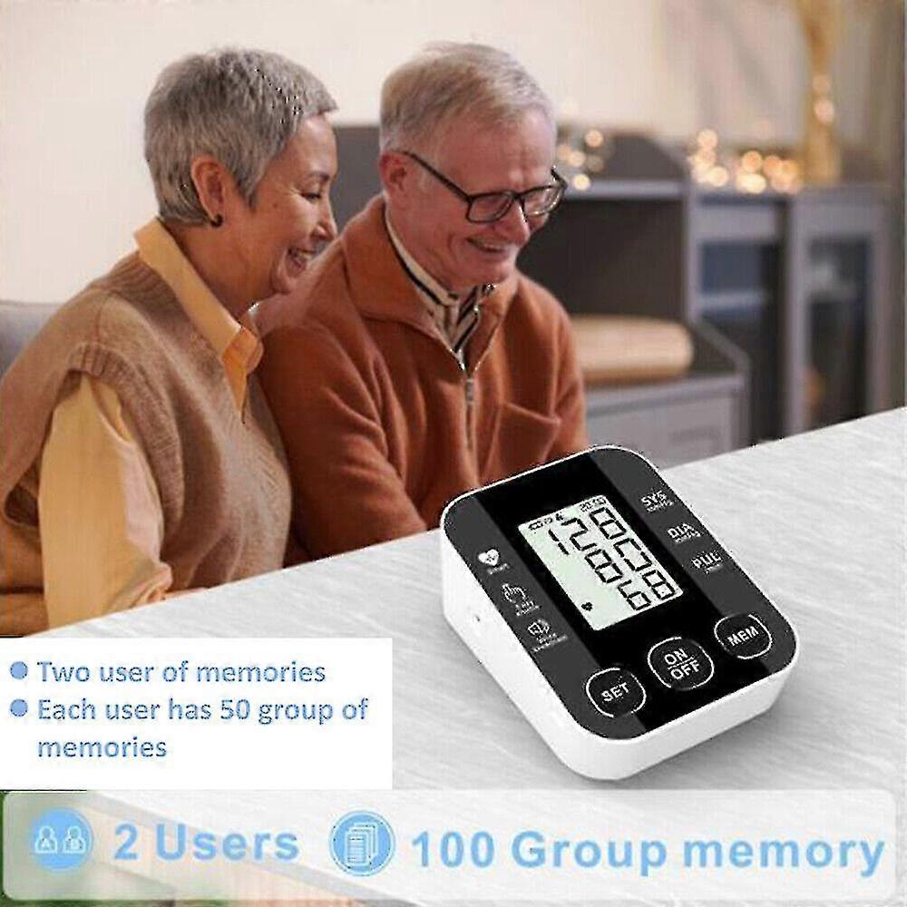 Blood Pressure Monitor, Upper Arm Cuff, Digital Automatic Bp Machine, Heart Rate Measure Device
