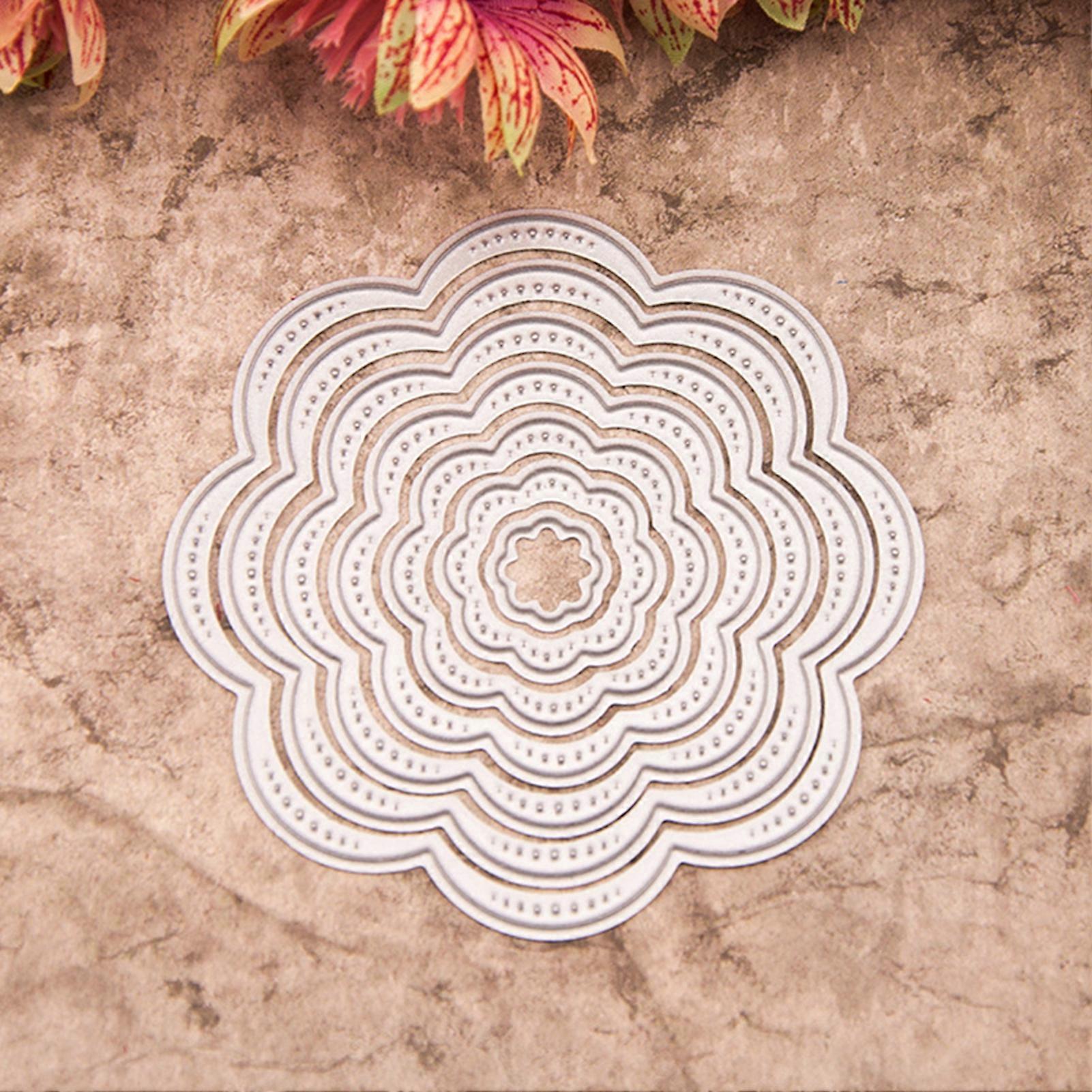 1 Set Cutting Die Delicate Waterproof Geometric Flower Shape Cards Making Embossing Stencil for Scrapbooking mengxi