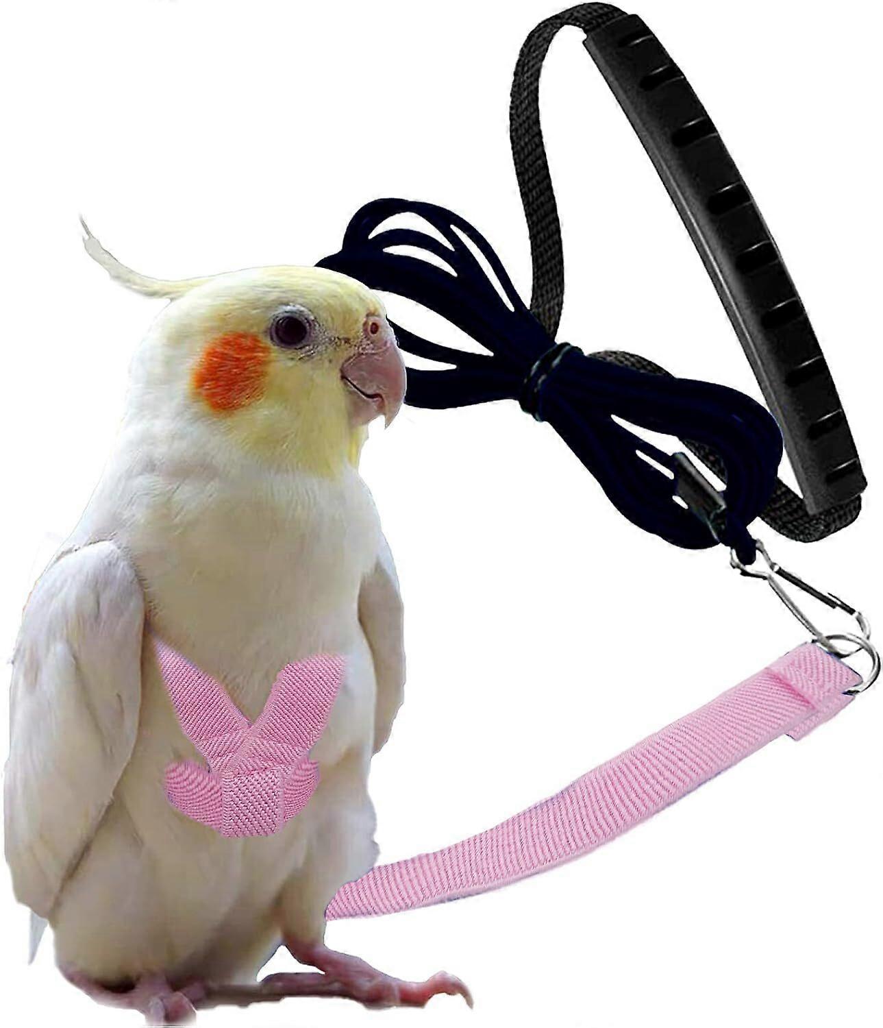 Pet Parrot Bird Harness and Leash, Adjustable Training Design Anti-Bite