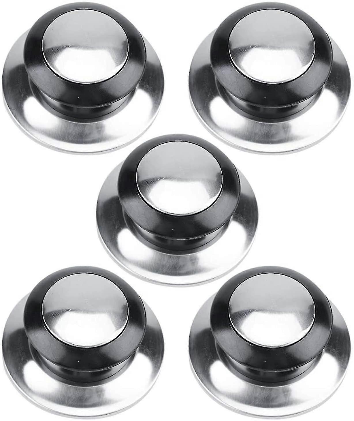 Pot Pan Lids Knob Lifting Handle,Heat-Resistant Replacement PartsSilver5Pcs