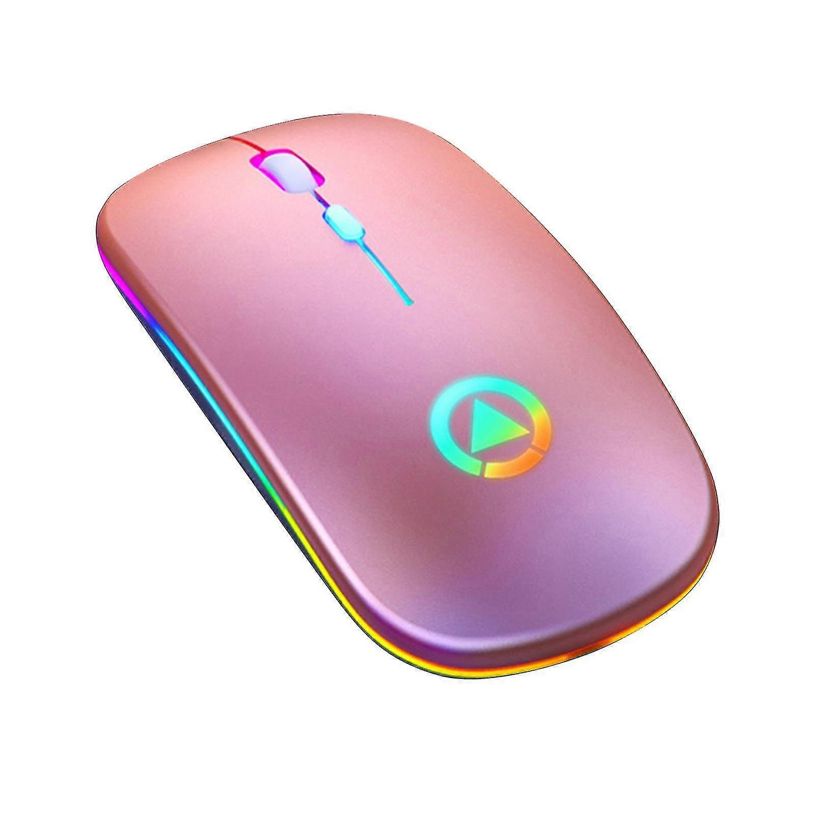 2.4ghz Wireless Optical Mouse Three Modes Bluetooth 3.0 5.0 Usb Rechargeable Led Rose Gold