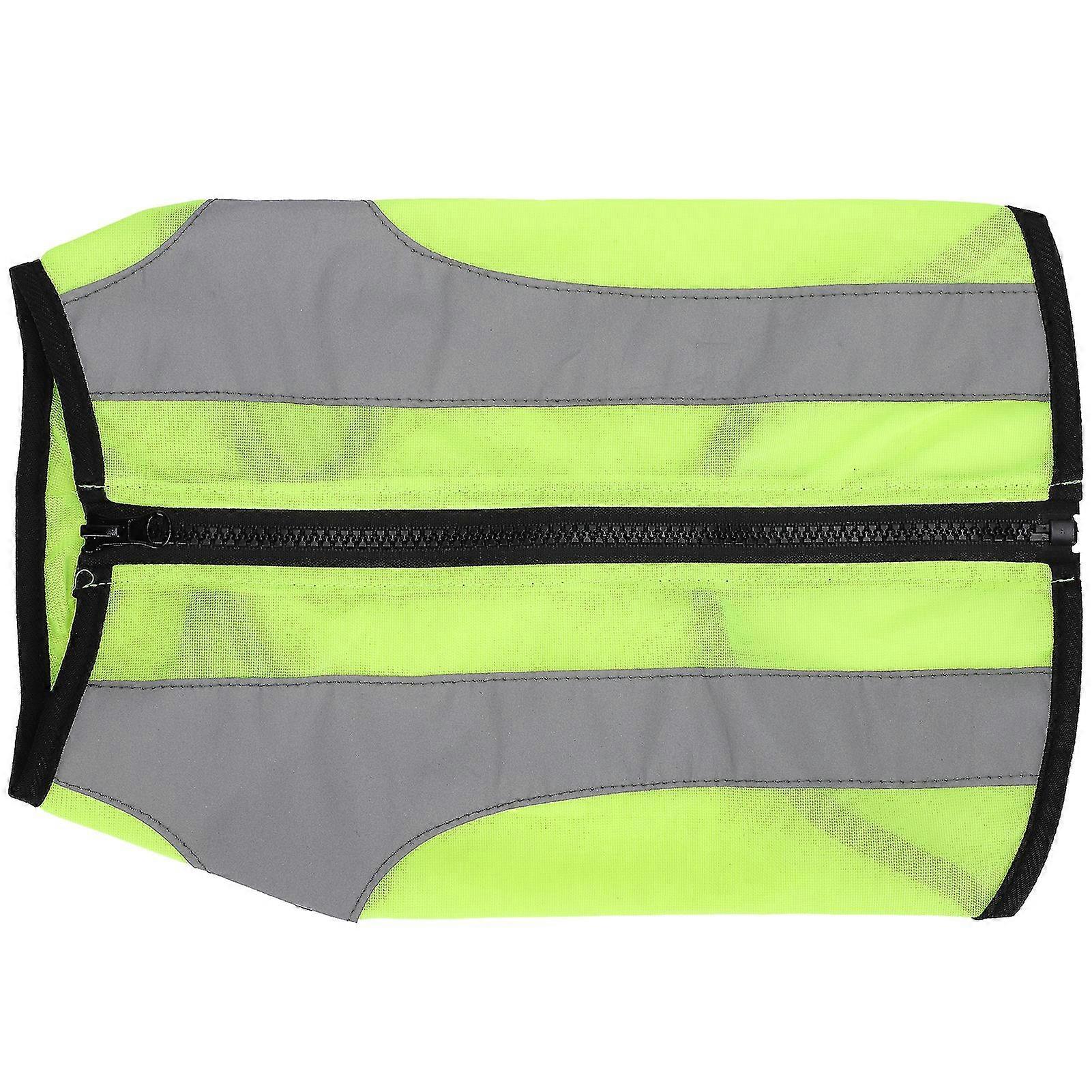 Chien Veste Lumineuse Gilet Réfléchissant Léger Vêtements De Sécurité Nocturne Vert Fluorescent S