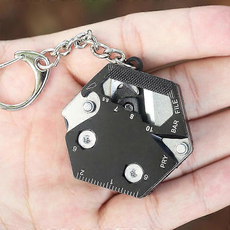Pocket Knife Keychain Screwdriver Multifunctional Hexagon Coin Outdoor EDC survival Tool Folding Fold Mini