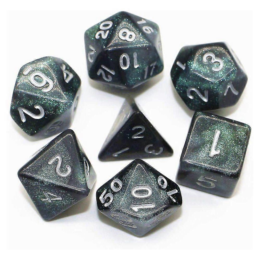 Polyhedral Dice Set For Dungeons And Dragons Pathfinder Roleplaying Game Glitter Dice With Dice Bag