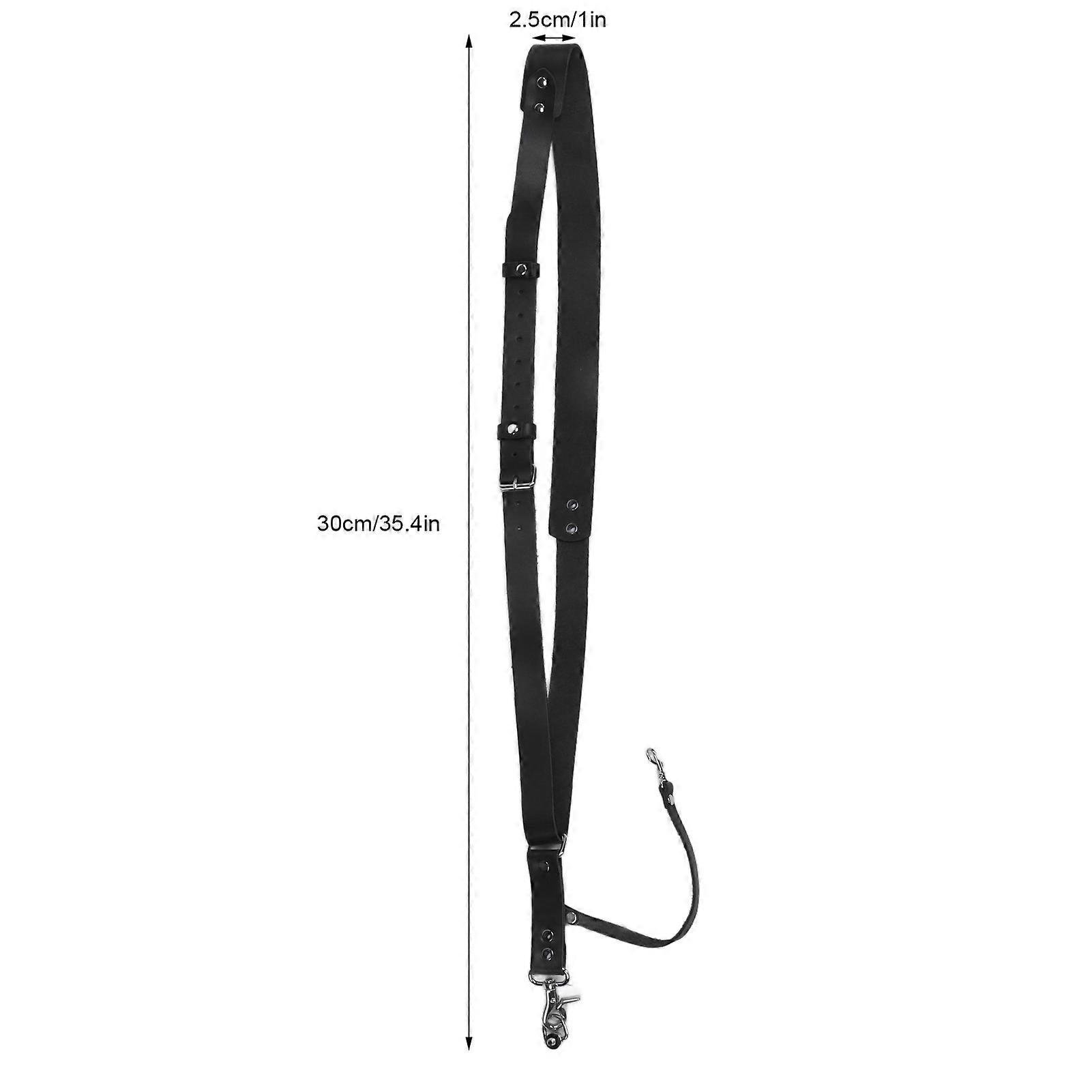 Camera Shoulder Strap Leather Widened Vintage Style Strap Harness for Digital SLR Cameras Black