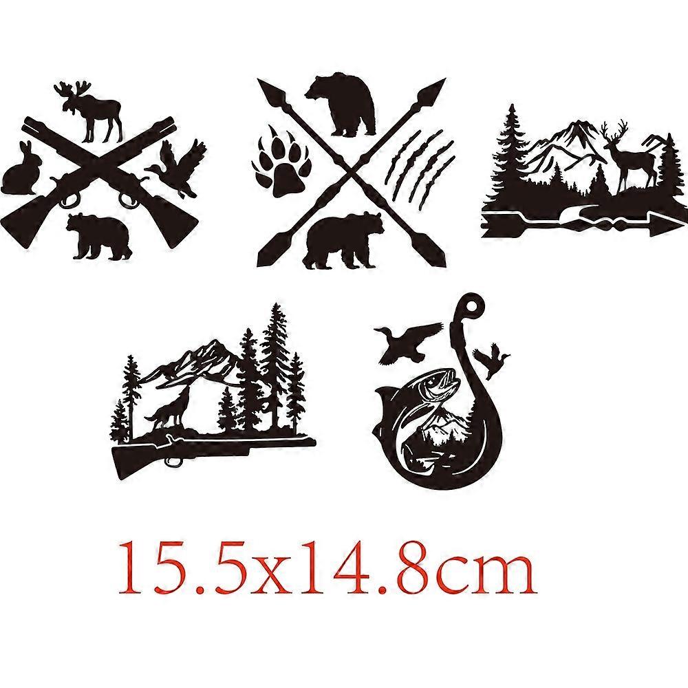 Plastic Reflective Vinyl Car Stickers Waterproof Decals for Vehicle Decoration Mixed Shapes 148x155mm