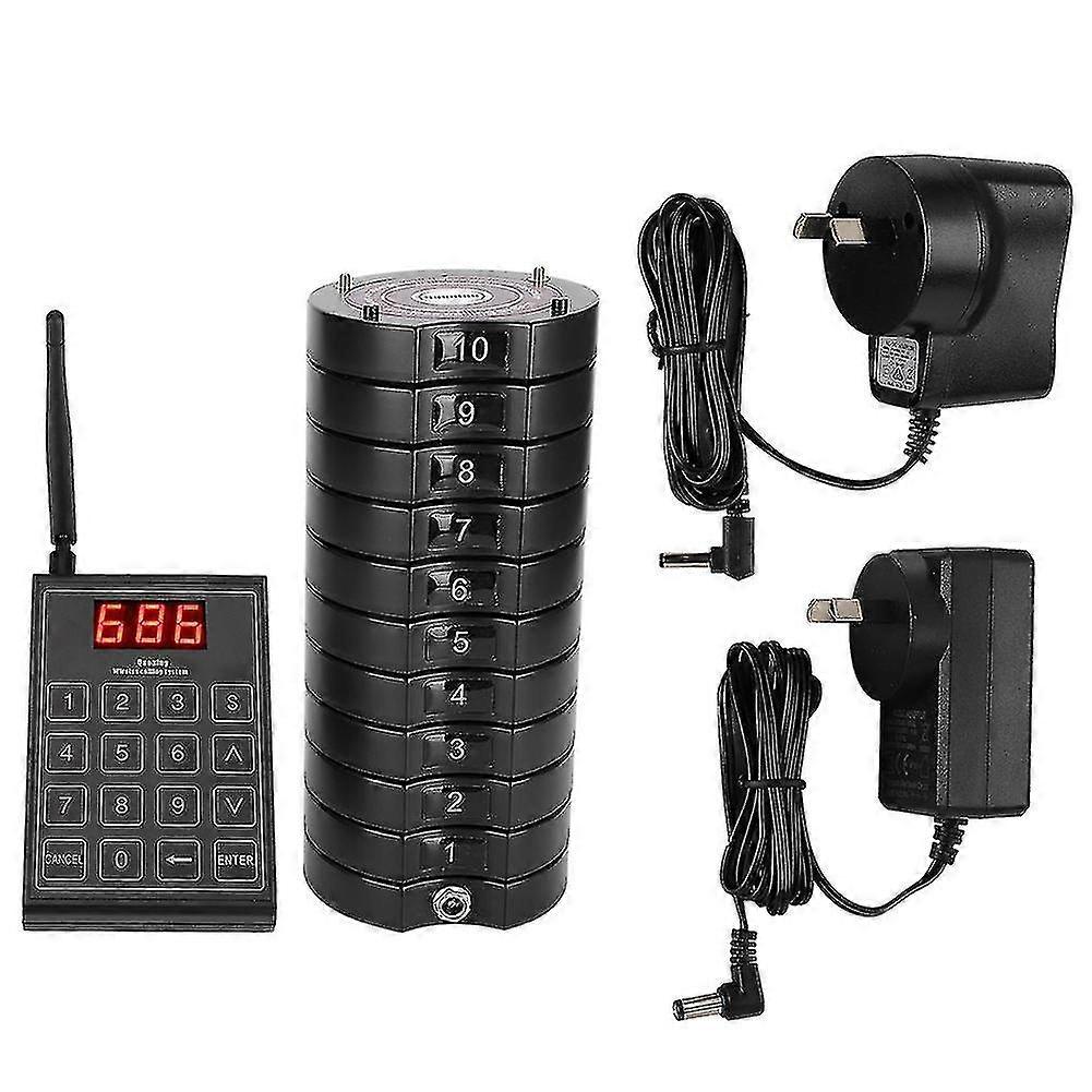 Wireless Guest Paging Queuing System 668-S with 10 Coaster Pagers (1 Keyboard Sender, 100-240V)(AU)